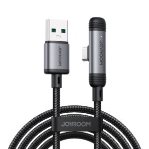 Kábel Joyroom séria EnjoyX S-A56 USB-A – USB-C 3 A so zahnutým konektorom 90°, 1,2 m – čierna