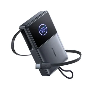 Powerbanka Joyroom JR-PR1 10 000 mAh 22,5 W so zabudovaným navíjacím káblom USB-C – čierna
