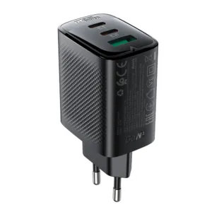Sieťová nabíjačka Acefast A108 GaN PD 67 W 2x USB-C + USB-A – čierna