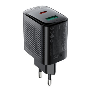 Nabíjačka Acefast A106 GaN PD 45W USB-C USB-A – čierna
