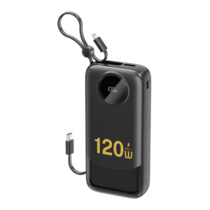 Powerbanka Dudao K13Pro 20 000 mAh so zabudovaným káblom – čierna