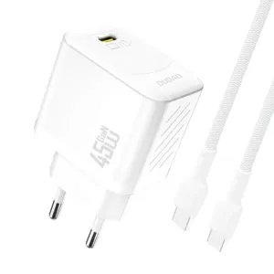 Sieťová nabíjačka Dudao A28C GaN 45 W s káblom USB-C – biela