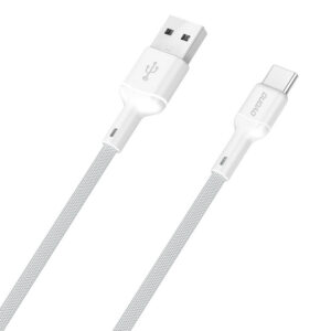 Kábel Dudao L9T 5A USB-A - USB-C 1m – biela
