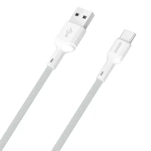 Kábel Dudao L9T USB-A – USB-C 5 A 1 m – biela