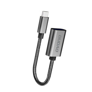 Adaptér Dudao L15T OTG USB-C - USB-A – sivá