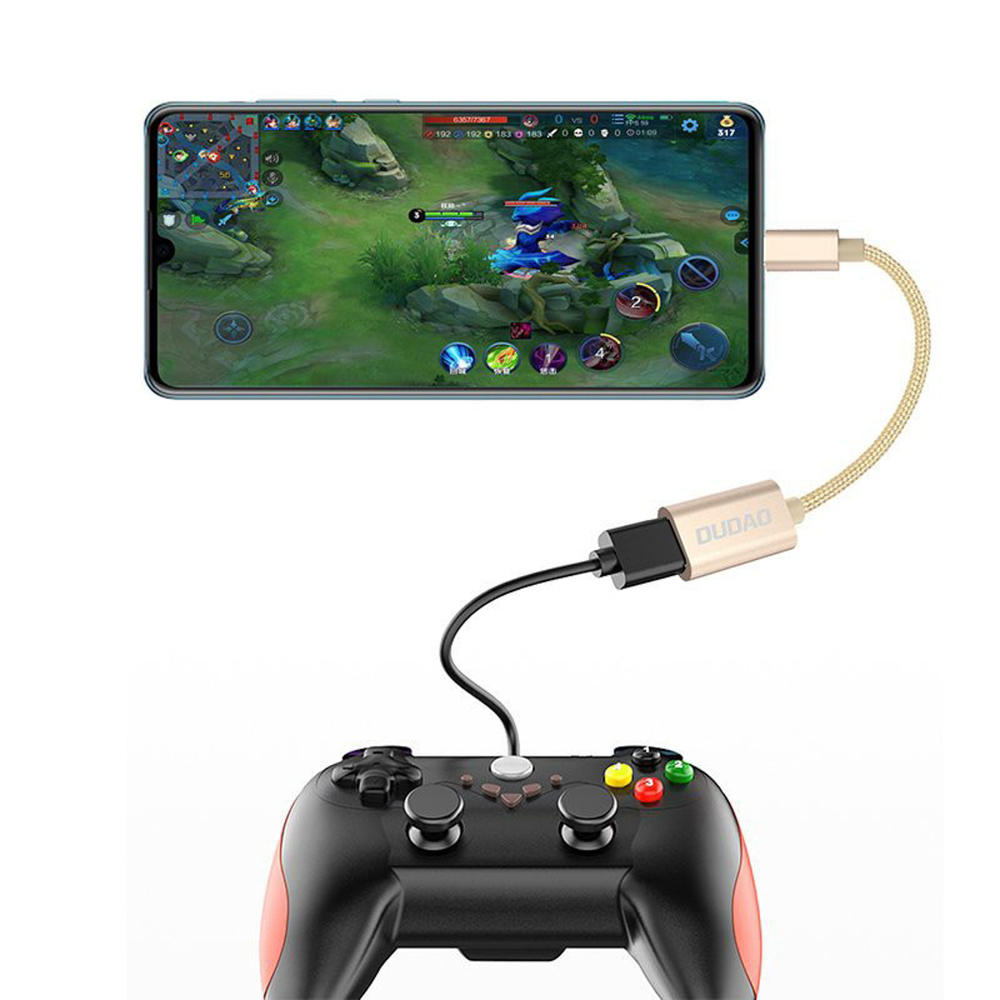 OTG adaptér Dudao L15T USB-C na USB-A – sivá – Obrázok 2