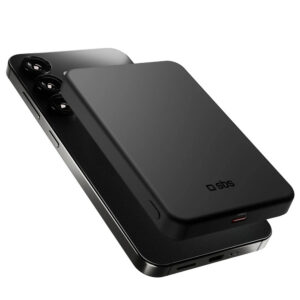 Powerbanka SBS Mag Power Qi2 5000 mAh kompatibilný s MagSafe – čierna