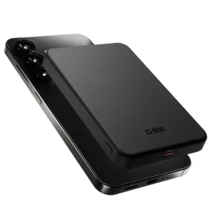 Powerbanka SBS Mag Power Qi2 5000 mAh kompatibilná s MagSafe – čierna
