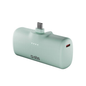 Powerbanka SBS EcoPower 5000 mAh 10W s zabudovanými USB-C port – zelená