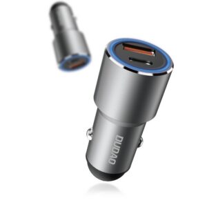 Nabíjačka do auta Dudao USB / USB Type C Power Delivery Quick Charge 22.5 W sivá (R4PQ)