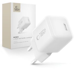 Sieťová nabíjačka Tech-Protect NCM25 USB-C PD 25 W – biela