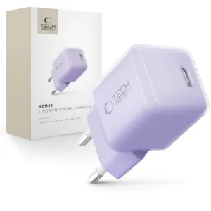 Sieťová nabíjačka Tech-Protect NCM25 USB-C PD 25 W – fialová