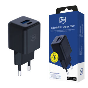 Nabíjačka 3mk Hyper GaN nabíjačka 20W QC4+ PD PPS USB-C USB-A – čierna
