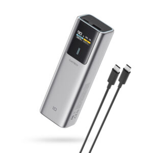 Powerbanka CUKTECH CKPB100PGLBL 150W 10000mAh USB-C USB-A – sivá