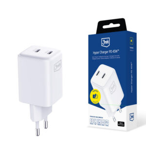 Nabíjačka 3mk Hyper nabíjačka PD 45W QC4+ PPS 2C super rýchly Charge 2.0 – biela