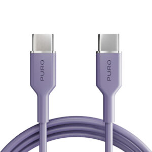 Kábel Puro ICON USB-C – USB-C 1,5 m – fialová