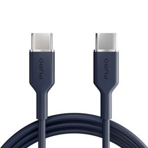 Kábel Puro ICON USB-C – USB-C 1,5 m – tmavomodrá