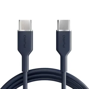 Kábel Puro ICON USB-C – USB-C 1,5 m – tmavomodrá