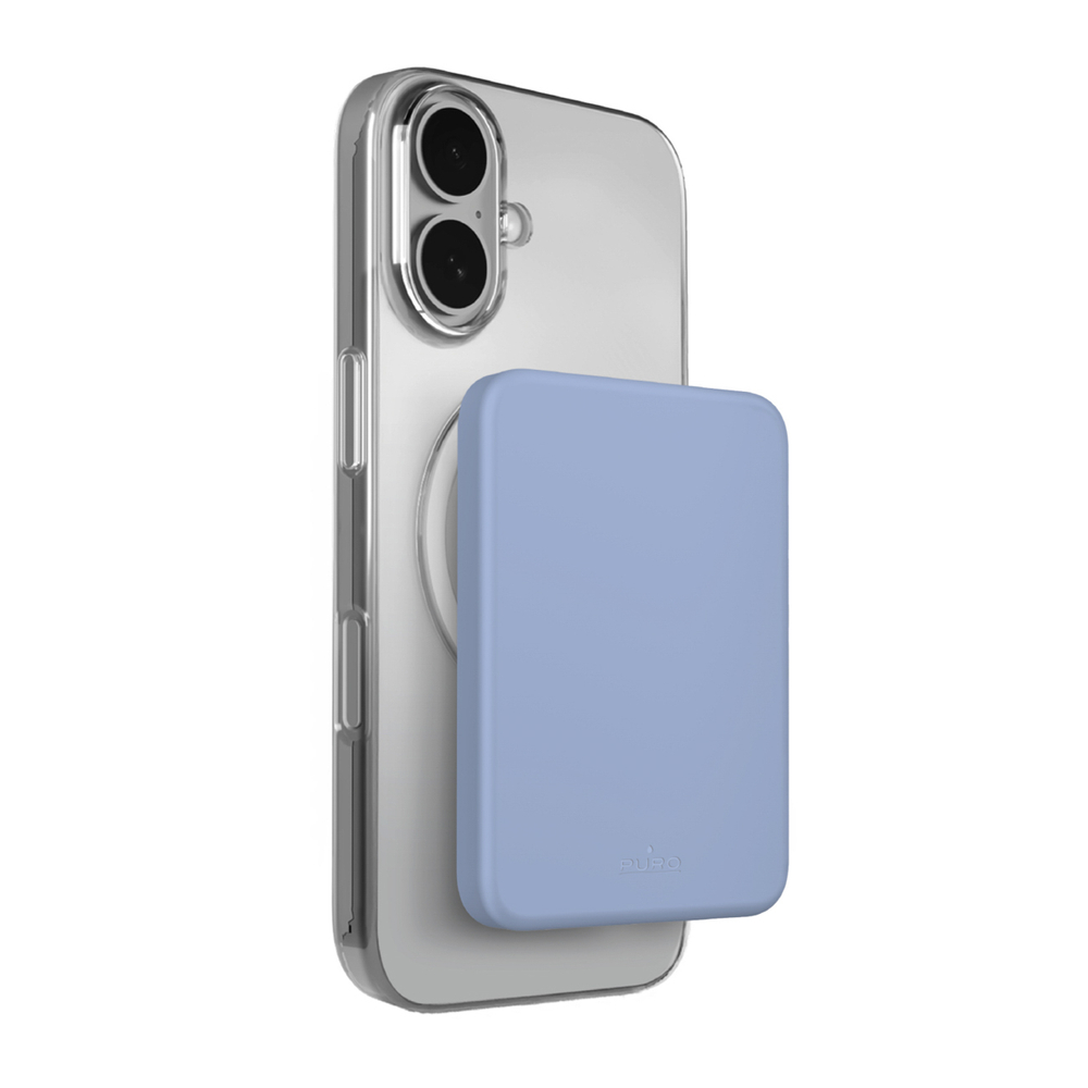 Powerbanka Puro 4200mAh Ultra-Thin MagSafe USB-C kompatibilný – modrá