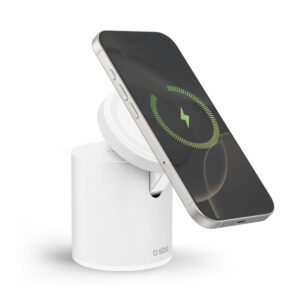 Nabíjacia stanica SBS 2-in-1 bezdrôtový magnetický – biela