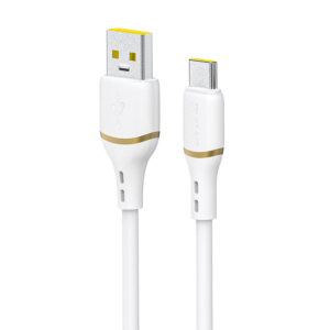 Kábel Dudao L25T USB-A - USB-C silikónový 5A 1m – biela
