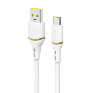Silikónový kábel Dudao L25T USB-A – USB-C 5 A 1 m – biela