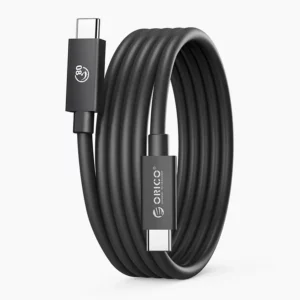 Kábel Orico USB4 USB-C – USB-C kompatibilný s Thunderbolt 5, 80 Gb/s, 240 W, 1,5 m – čierna