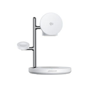 Stolová nabíjačka Joyroom JR-W23 Qi2 4v1 so zabudovaným nočným svetlom – biela