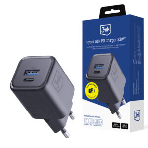 Nabíjačka 3mk Hyper nabíjačka PD 33W GaN QC4+ PPS AFC FCP SCP 1A1C – čierna