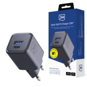 Sieťová nabíjačka 3mk Hyper GaN 33 W PD QC4+ PPS AFC FCP SCP USB-A + USB-C – čierna