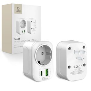 Cestovný adaptér Tech-Protect TA100 US – biela