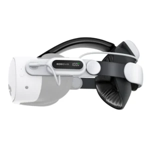 Hlavový popruh BoboVR E3 Pro s batériou pre Meta Quest 3 a 3S – biela/čierna