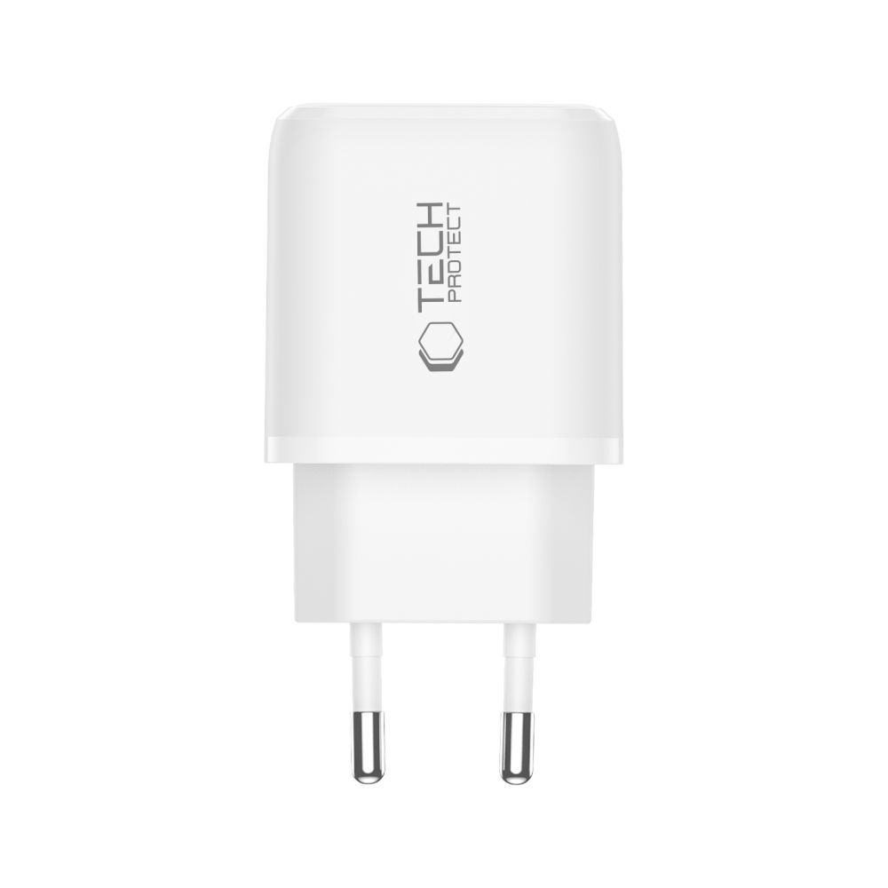 Sieťová nabíjačka Tech-Protect NCA45W-GAN 45 W, 2 porty USB-C / USB-A – biela – Obrázok 3