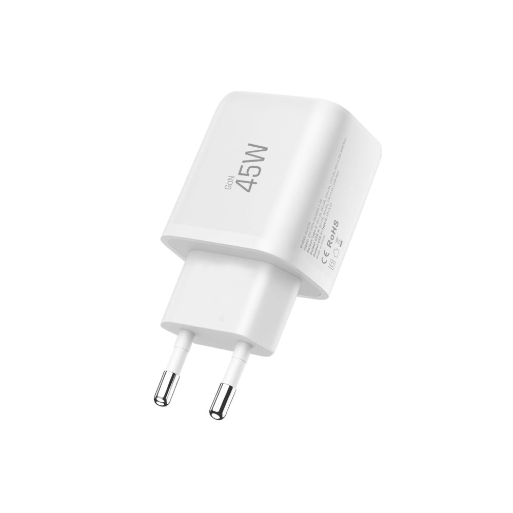 Sieťová nabíjačka Tech-Protect NCA45W-GAN 45 W, 2 porty USB-C / USB-A – biela – Obrázok 4