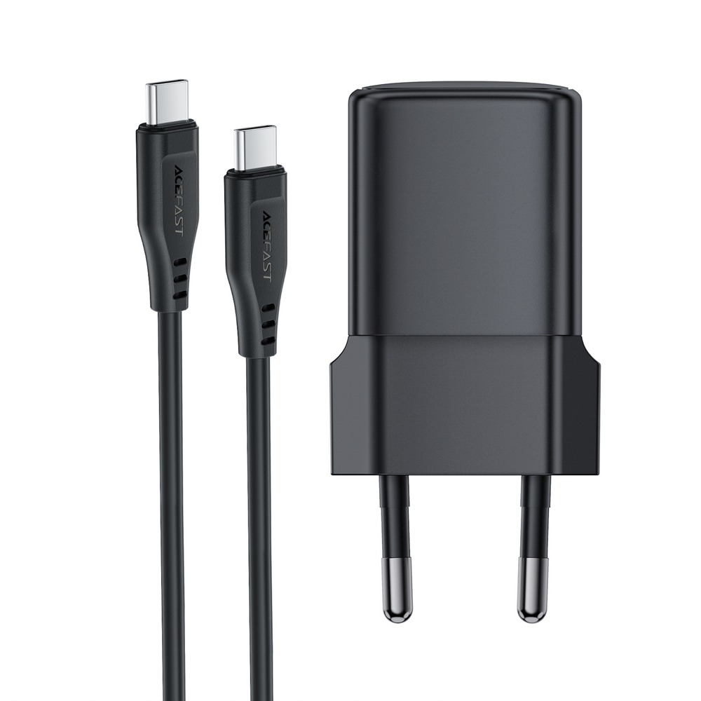 Sieťová nabíjačka Acefast A118 30 W GaN USB-C s káblom USB-C na USB-C 1,2 m – čierna – Obrázok 6