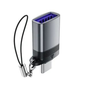 Adaptér Acefast J7 USB-A na USB-C – sivá