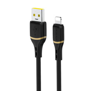 Kábel Dudao L25L 30W USB-A - Lightning s Soft silikónový Braid Lightning 1m – čierna