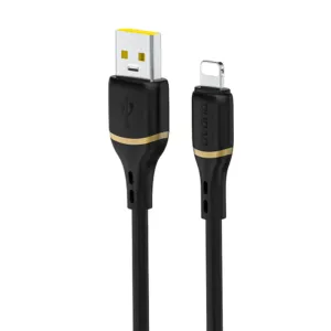 Kábel Dudao L25L USB-A – Lightning 30 W s mäkkým silikónovým opletom 1 m – čierna