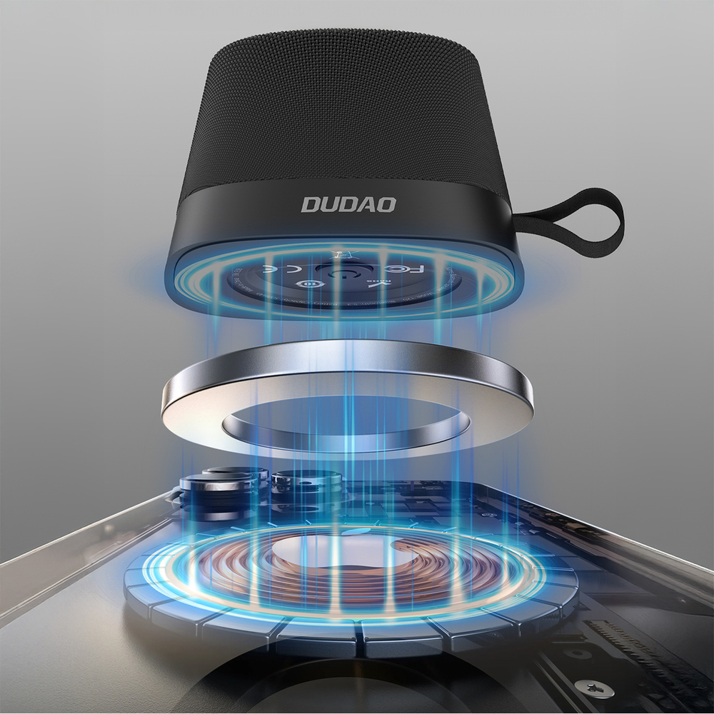 Bezdrôtový reproduktor Dudao Y20 Bluetooth 5.3 s magnetickým držiakom – čierna – Obrázok 2