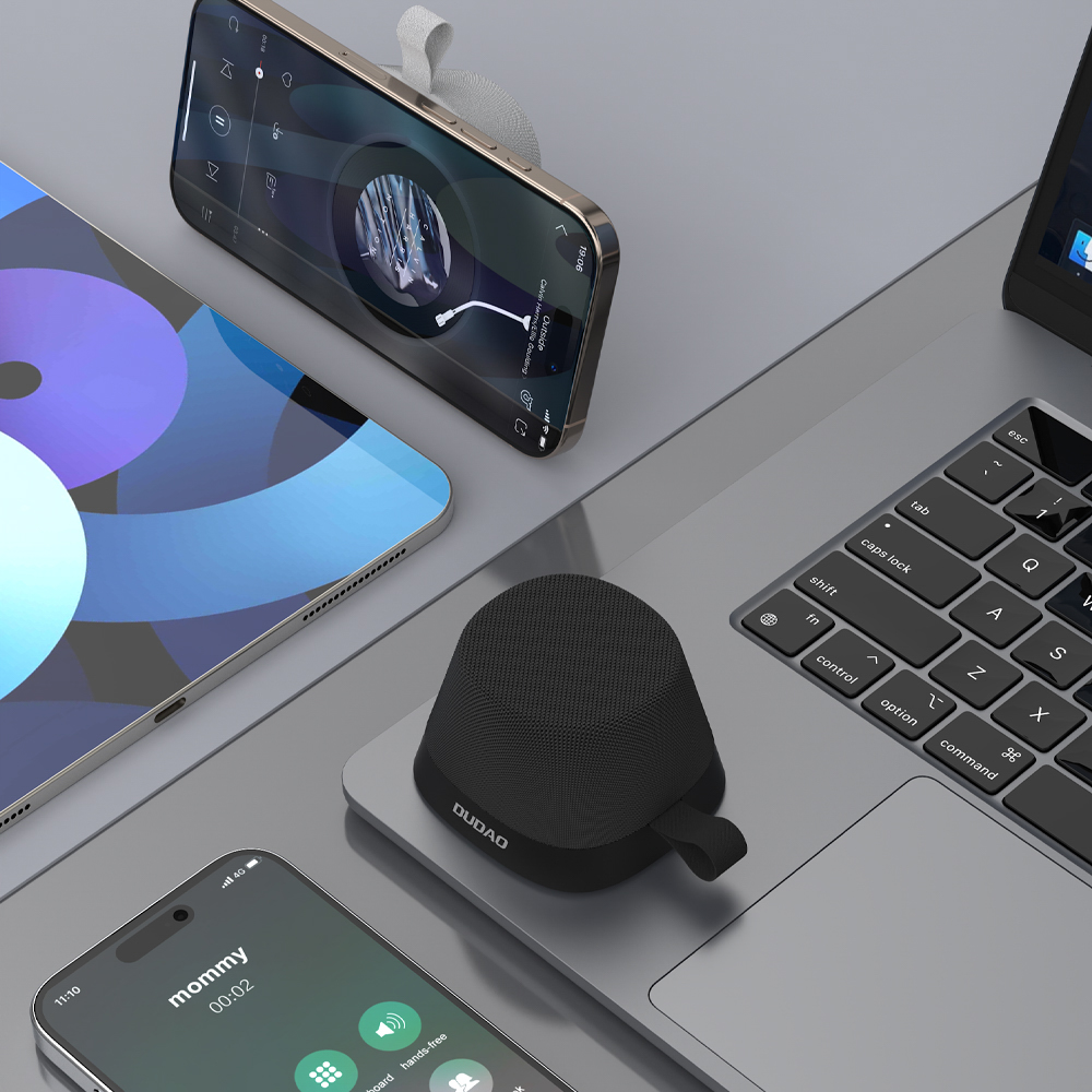 Bezdrôtový reproduktor Dudao Y20 Bluetooth 5.3 s magnetickým držiakom – čierna – Obrázok 5