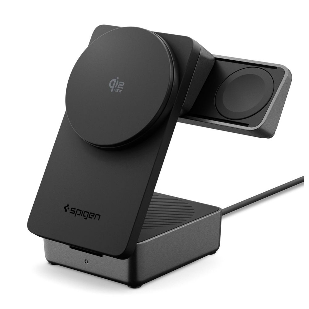 Bezdrôtová nabíjačka Spigen Essential Qi2.2 25W 3in1 MagSafe magnetický – čierna