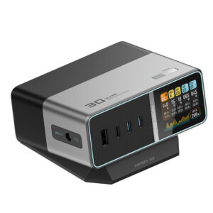 Nabíjacia stanica Cuktech TA3005U 300 W 5v1 s digitálnym displejom – strieborná