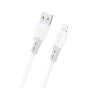 Kábel Dudao L25SL 30W USB-A - Lightning s Soft silikónový Braid 1m – biela
