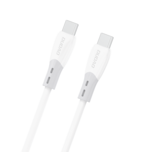 Kábel Dudao L25SC 60W USB-C - USB-C s Soft silikónový Braid 1m – biela