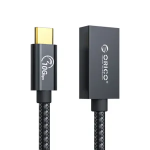 OTG adaptér Orico CAF31 USB-C na USB-A 3.1 Gen 2 10 Gb/s, 30 cm – čierna