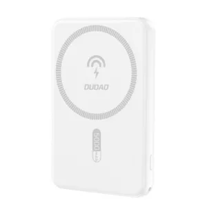 Magnetická powerbanka Dudao K14S 20 W 5000 mAh 1x USB-A, 1x USB-C – biela