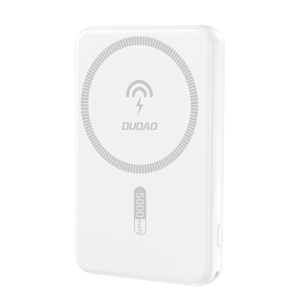 Powerbanka Dudao K14S magnetický 20W 5000mAh 1x USB-A 1x USB-C – biela