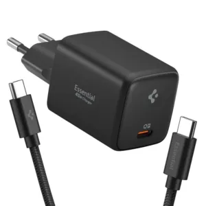 Sieťová nabíjačka Spigen Essential EE451EU 45 W USB-C – čierna