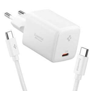Sieťová nabíjačka Spigen Essential EE451EU 45 W USB-C – biela