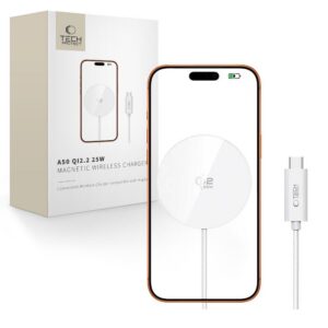 Bezdrôtová nabíjačka Tech-Protect A50 MagSafe Qi2.2 25 W – biela